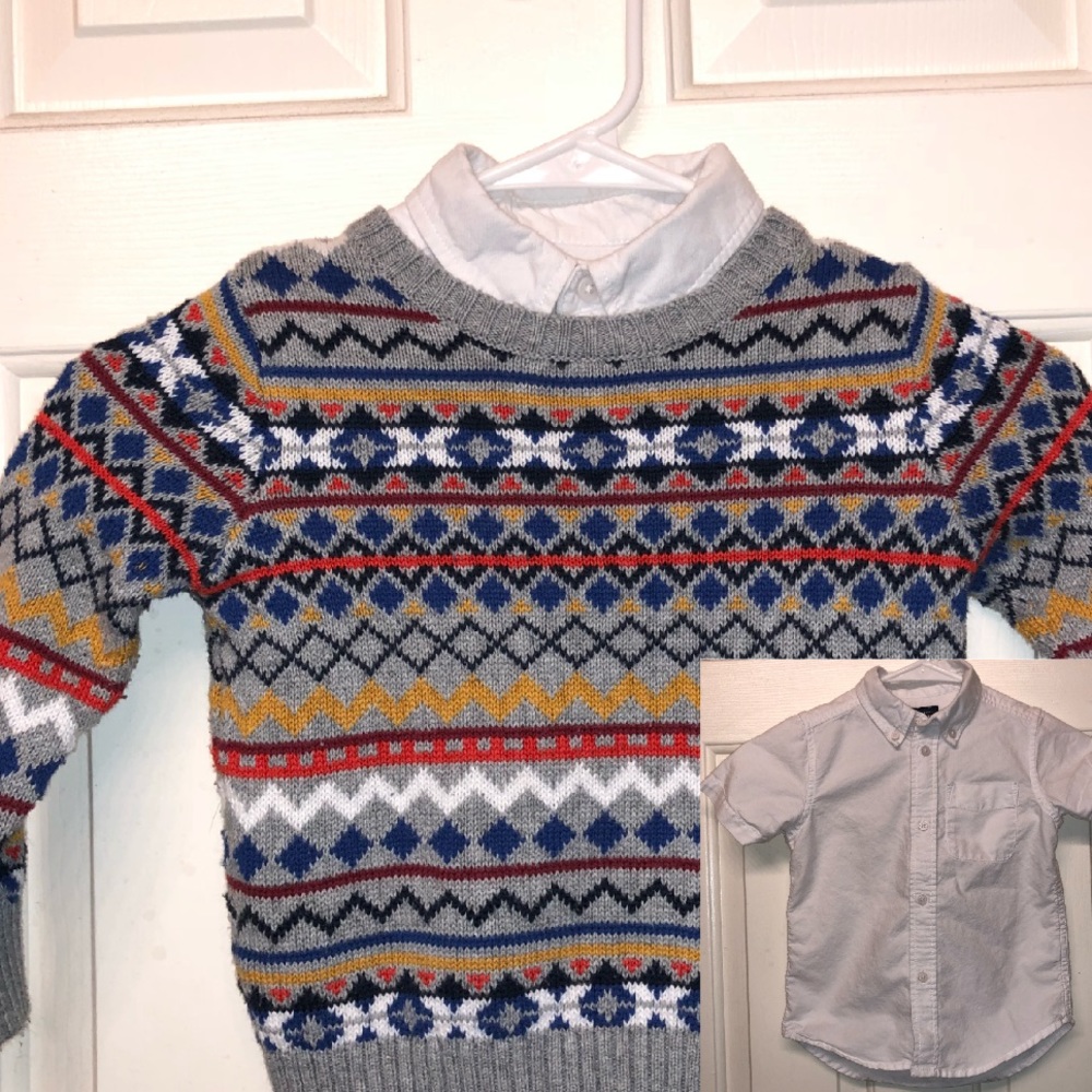 Children’s Place 4T Boys White Botton Down Shirt